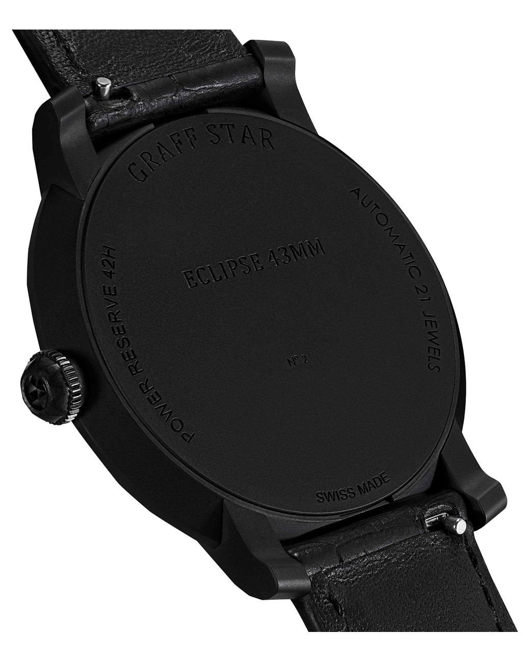 Graff Black Titanium Dlc Eclipse Watch 43Mm