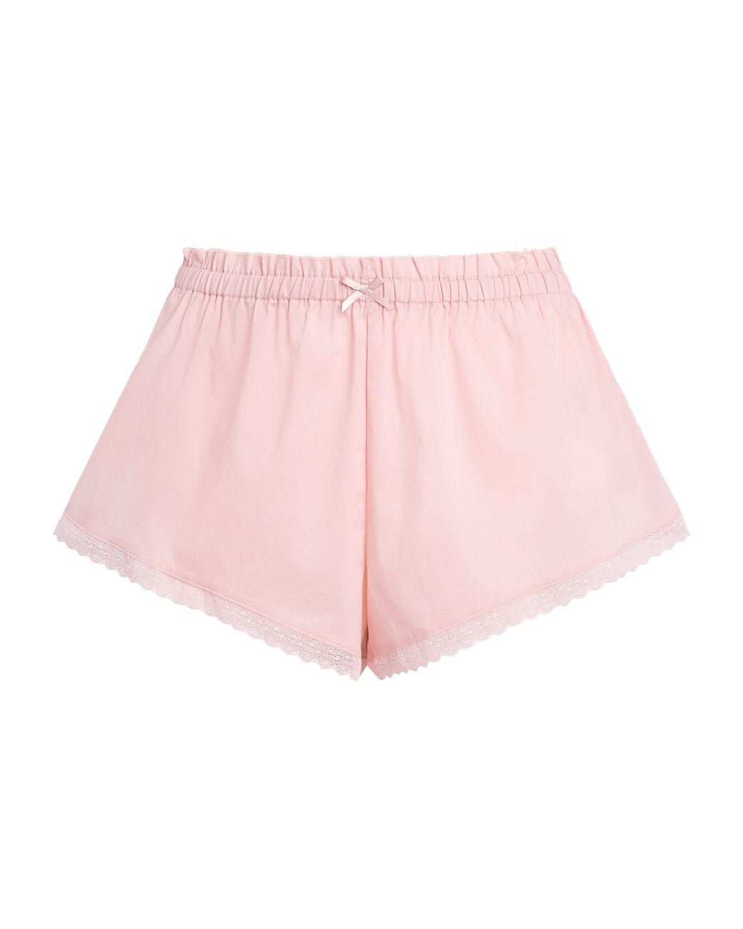 Skims Pink Cotton-Blend Poplin Apparel Shorts