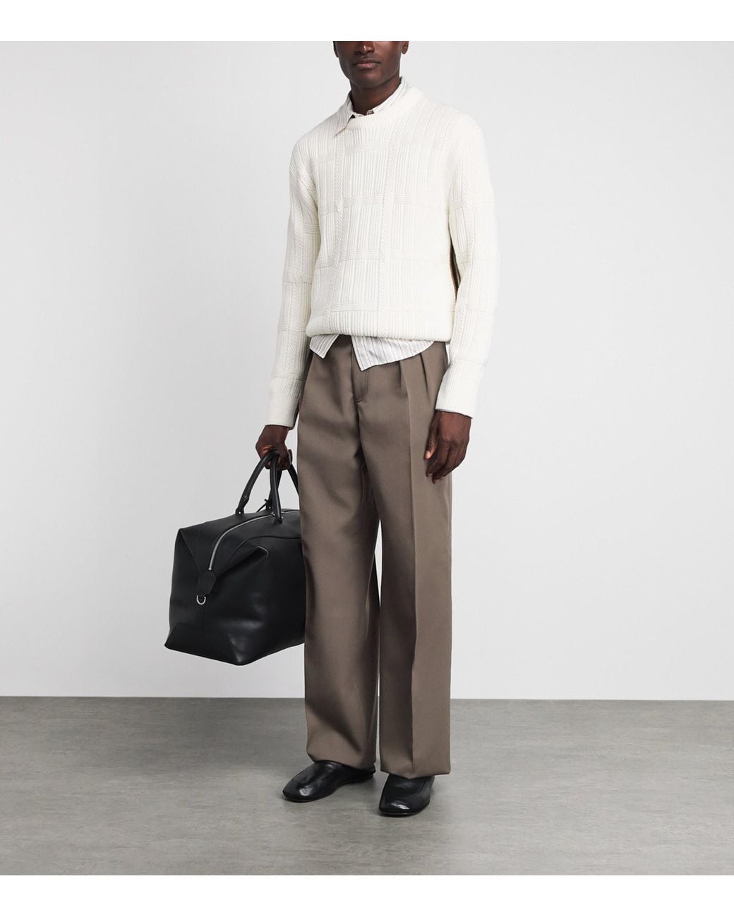 Paul Smith Gray Wool Pleated Trousers for men
