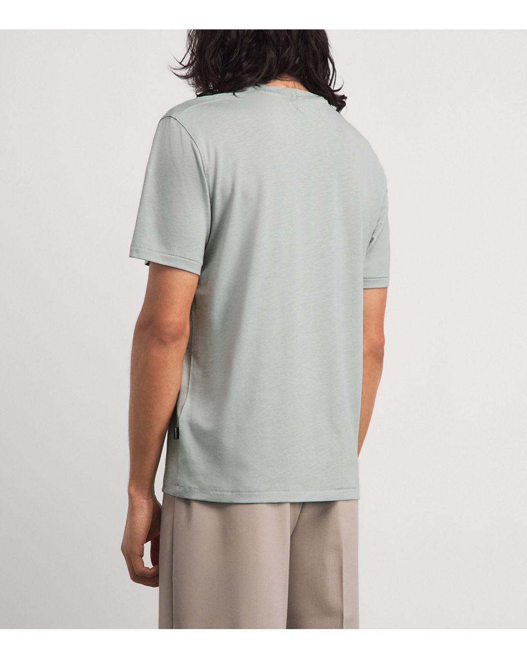 7 For All Mankind Gray Crew-Neck T-Shirt for men