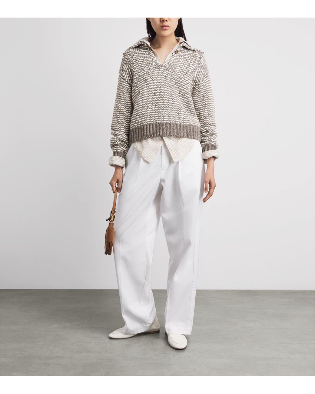 Polo Ralph Lauren Gray Cotton-Wool Blend Sweater