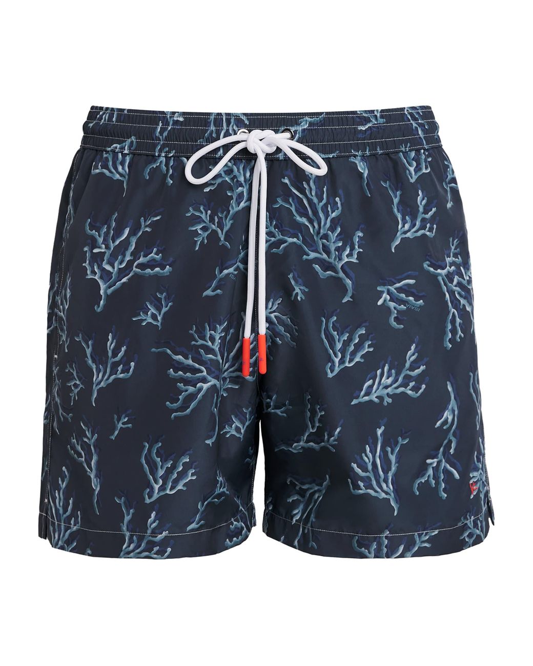 Isaia Blue Coral Print Swim Shorts for men