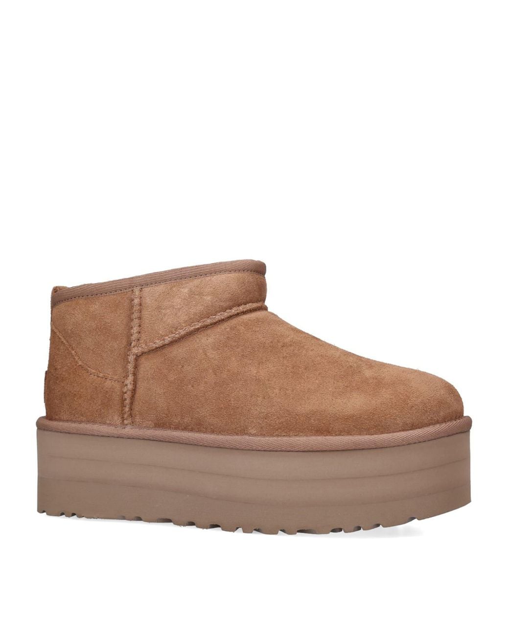 Ugg Brown Suede Classic Ultra Mini Platform Boots