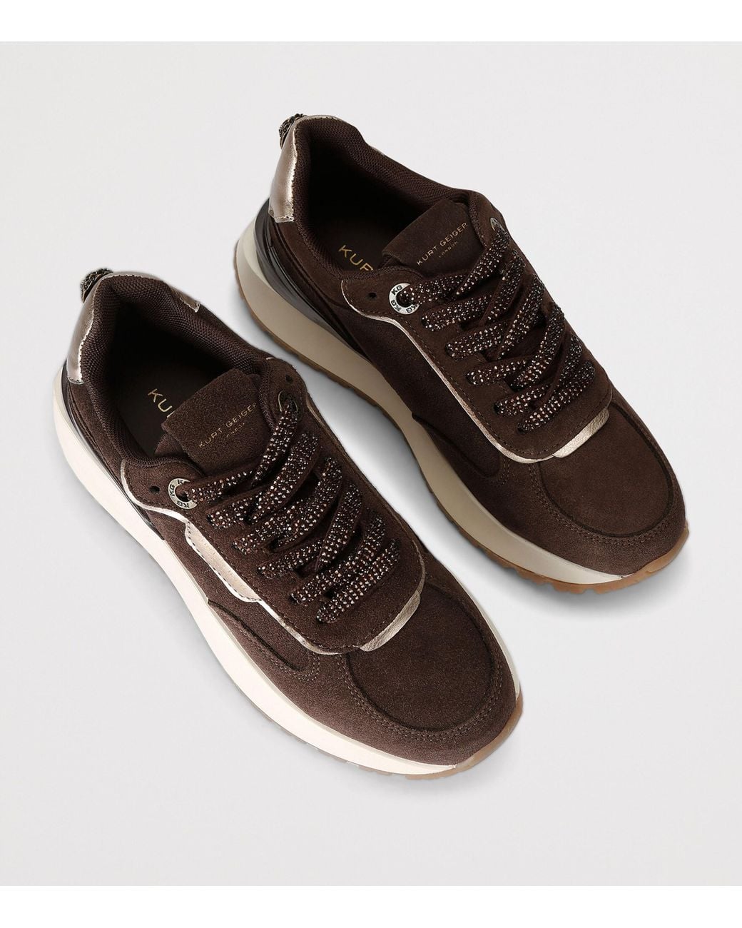 Kurt Geiger Brown Suede Metro Sneakers