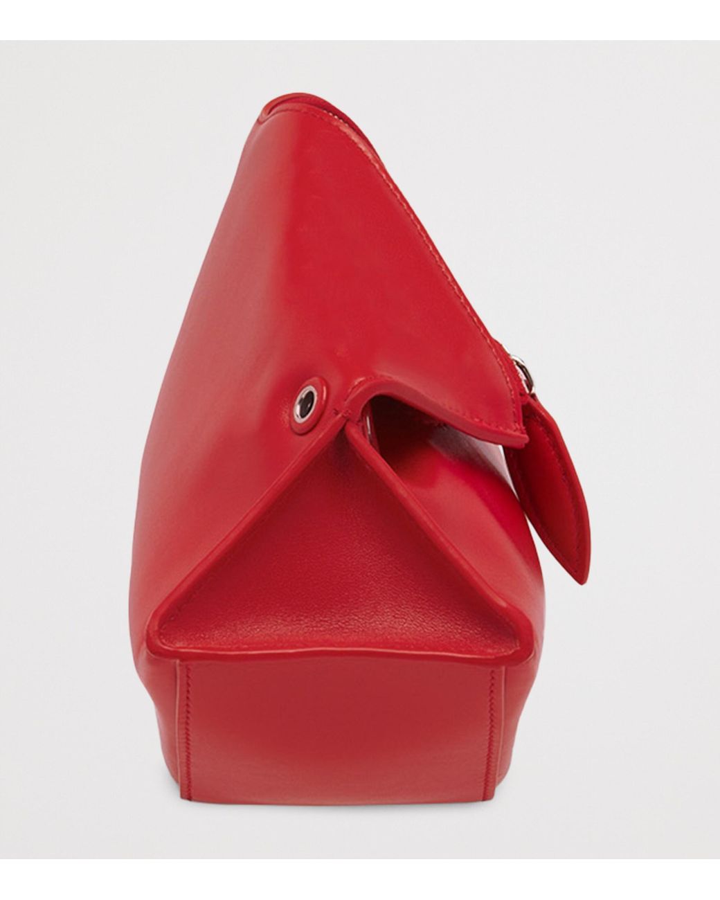 McQueen Red Leather Manta Clutch Bag