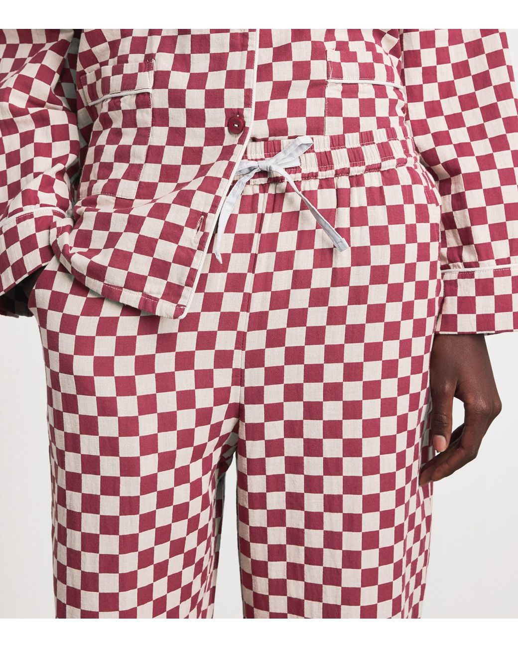 TBCo Red Cotton Checkerboard Pyjama Set