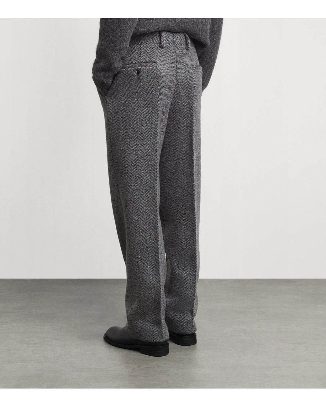 Gabriela Hearst Gray Cashmere-Wool Harold Trousers for men