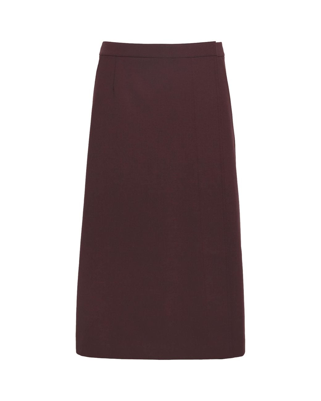 Lafayette 148 New York Purple Stretch-Wool Midi Skirt