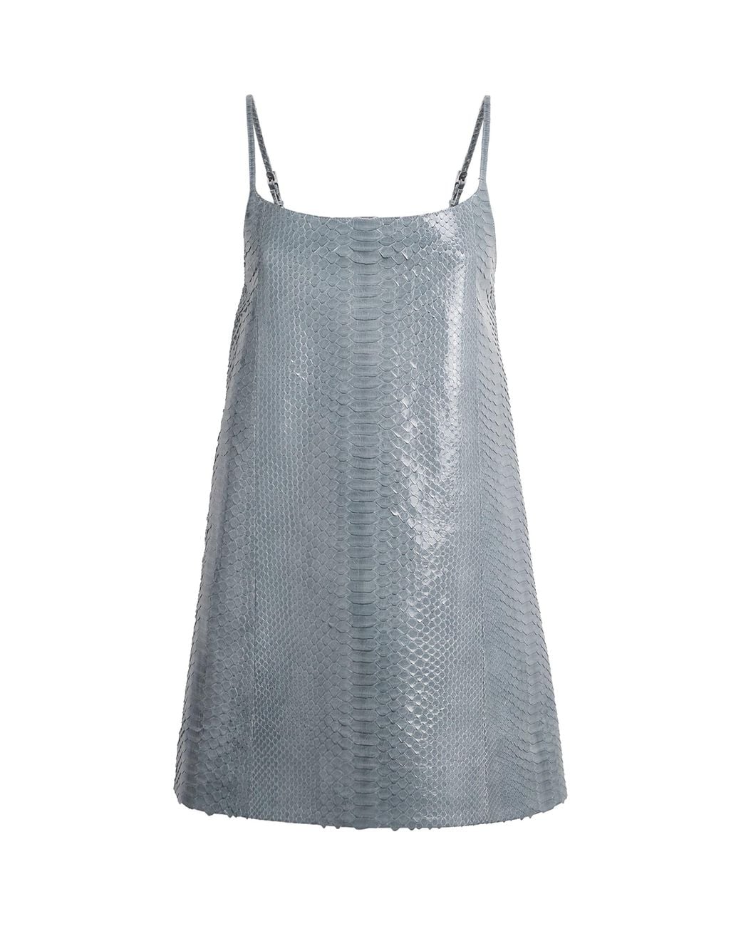 Alaïa Gray Snakeskin Mini Dress