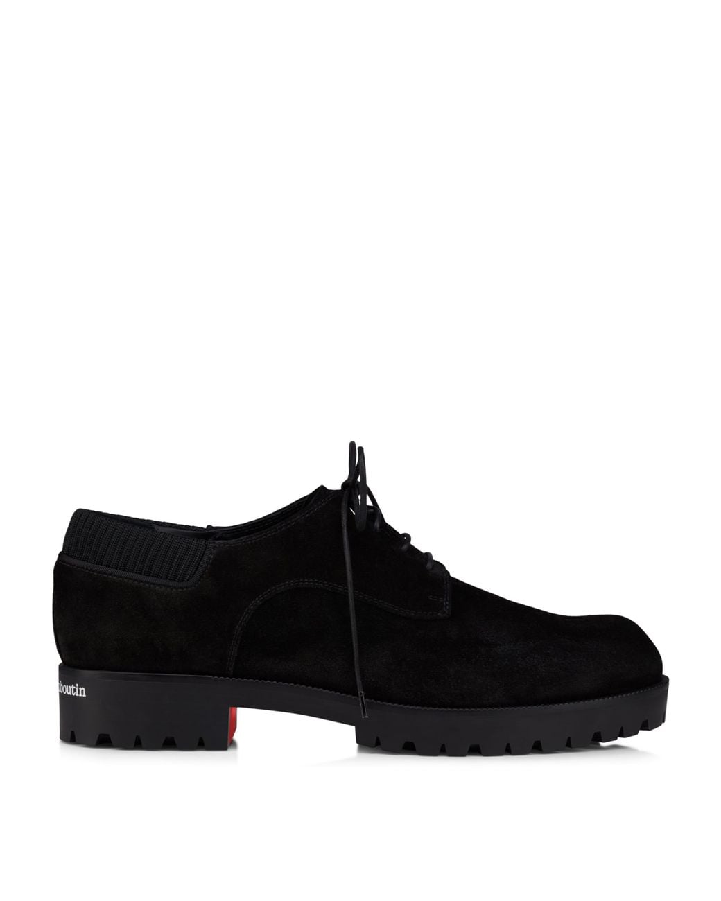 Christian Louboutin Black Cavafield Suede Derby Shoes for men