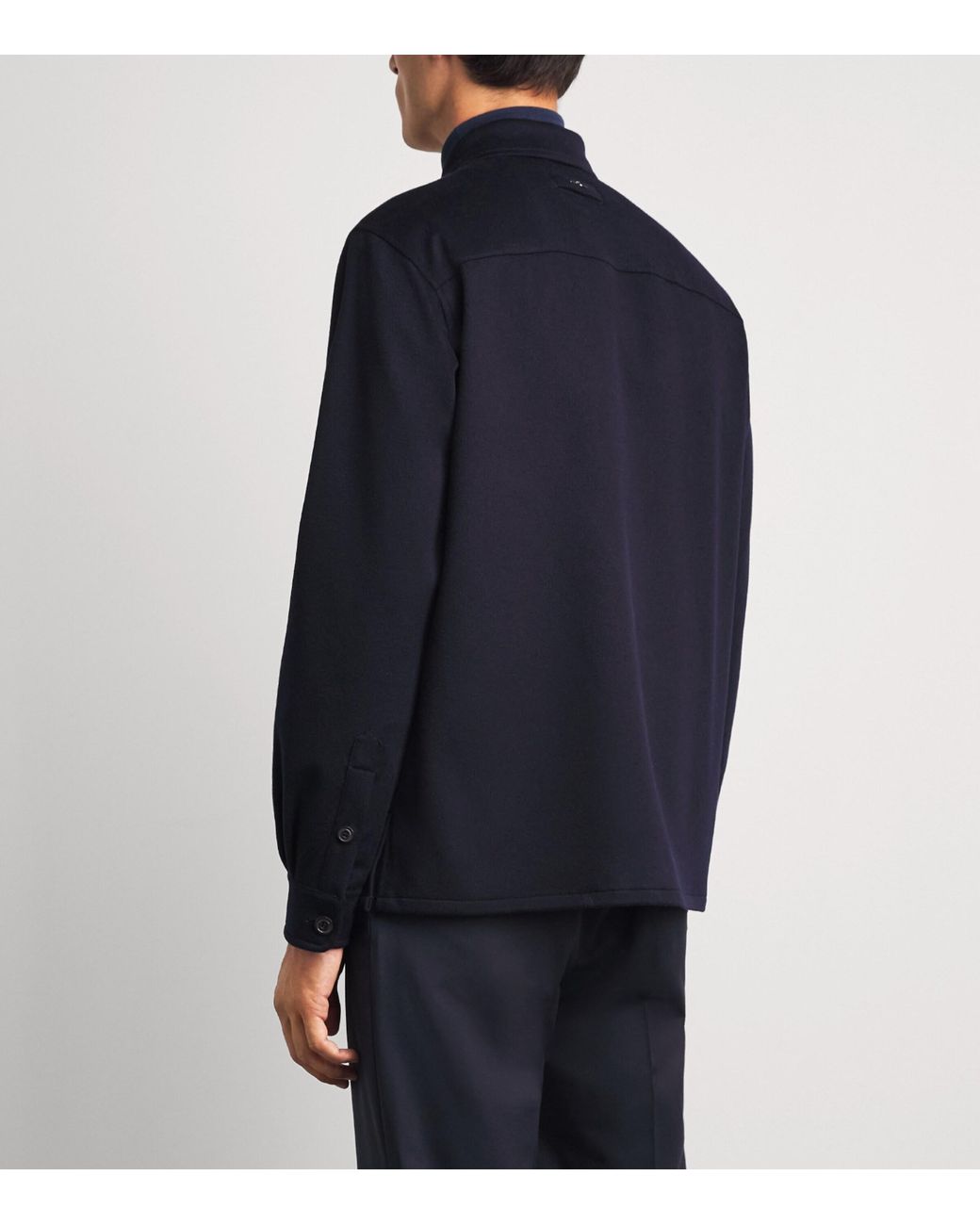 Paul & Shark Blue Cashmere Overshirt for men