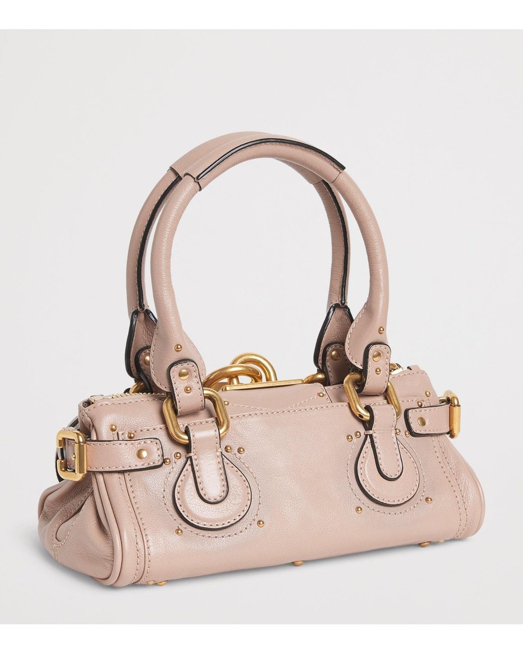 Chloé Pink Small Leather Paddington Top-Handle Bag