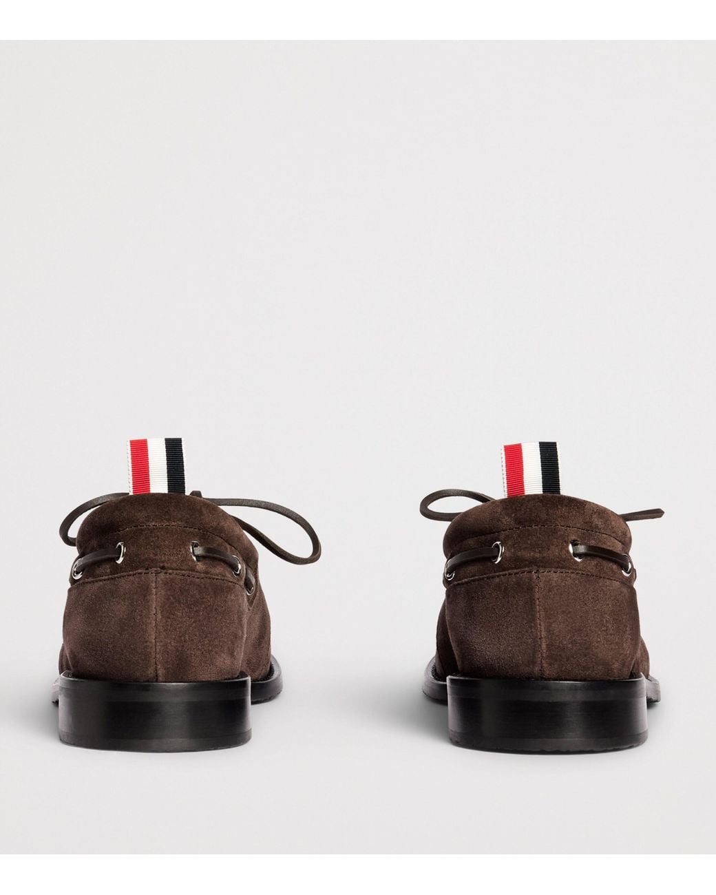 Thom Browne Brown Suede Boat Shoes for men