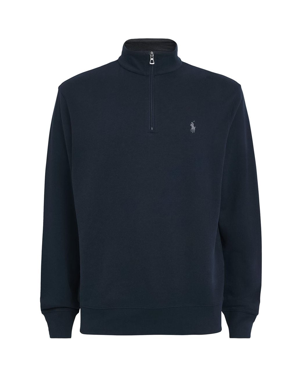 Polo Ralph Lauren Blue Cotton-Blend Quarter-Zip Sweater for men