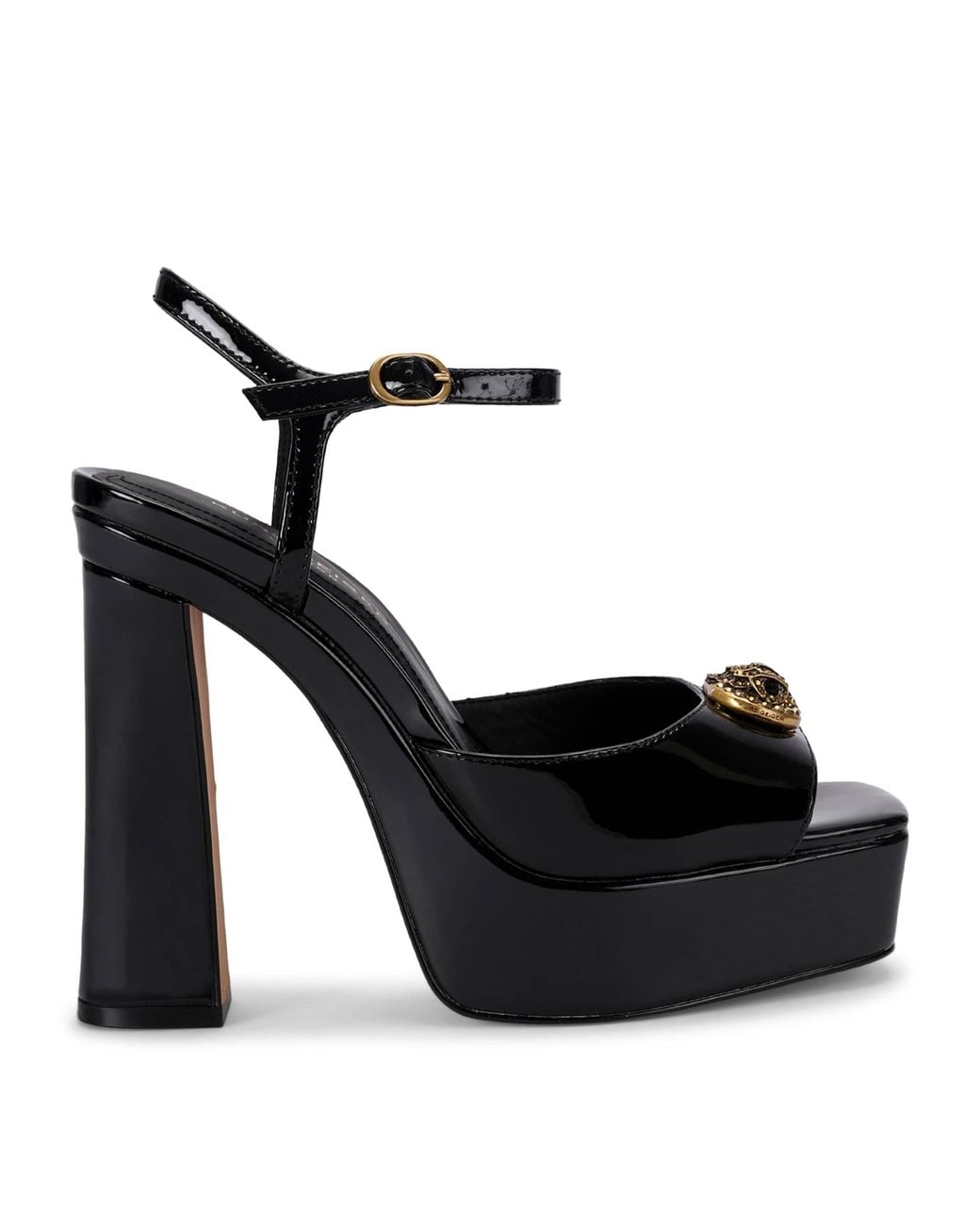 Kurt Geiger Black Patent Chelsea Platform Heels 130