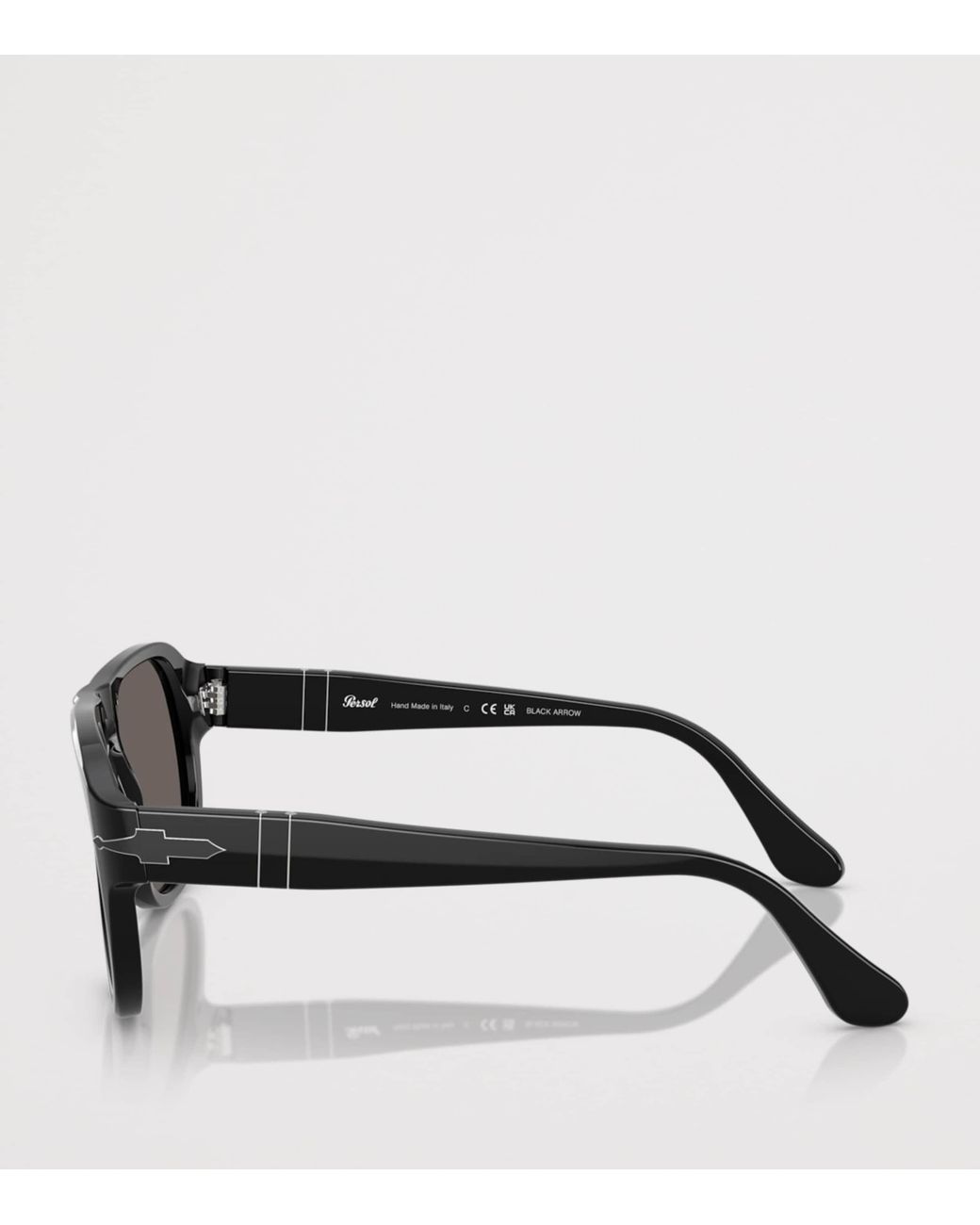 Persol Gray Acetate Jean Rectangle Sunglasses
