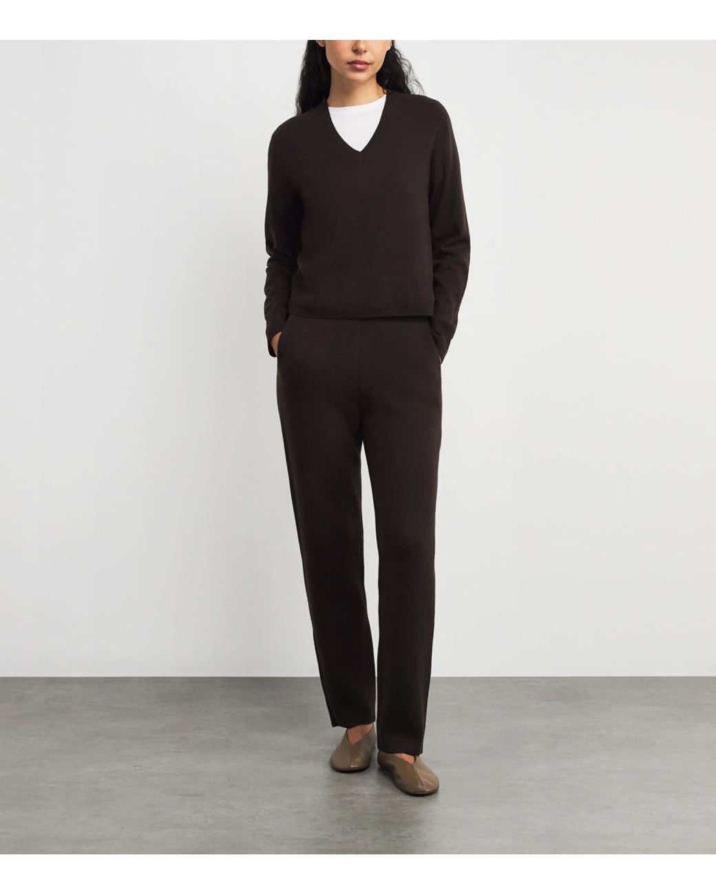 arch4 Black Cashmere V-Neck Holyhead Sweater