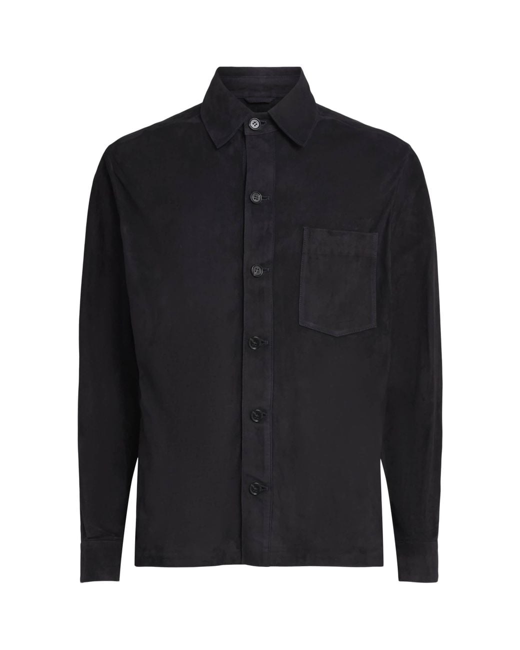 Arma Blue Lamb Suede Dino Shirt for men