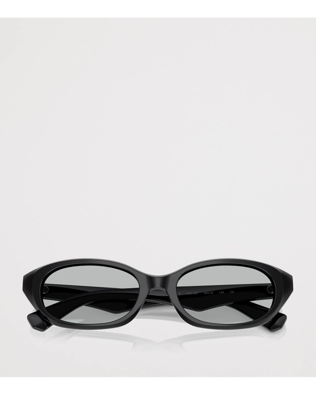 Burberry Black Acetate Oval Sunglasses