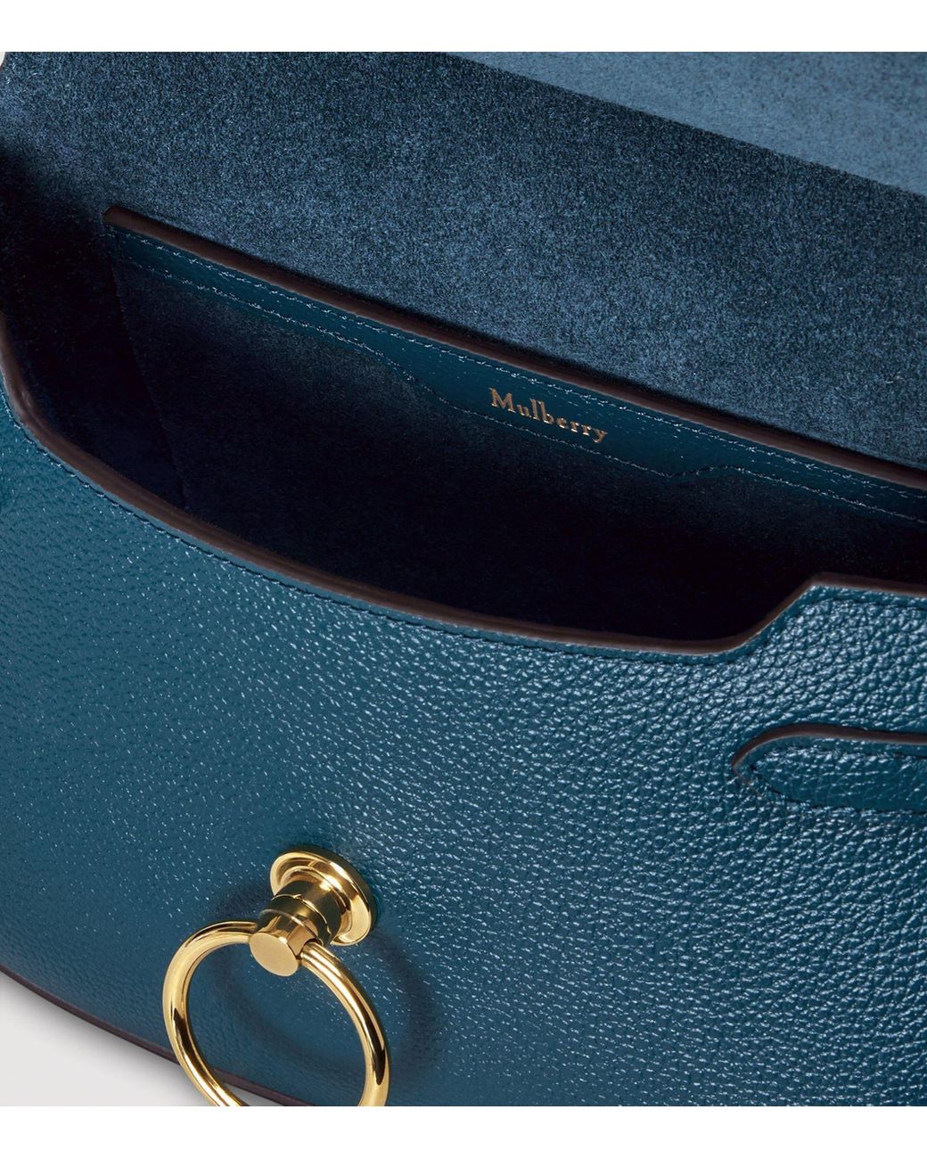 Mulberry Blue Small Leather Amberley Satchel Cross-Body Bag