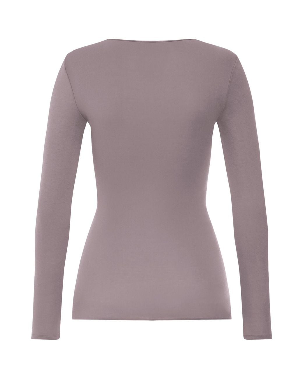 Hanro Purple Cotton Seamless Long-Sleeve T-Shirt