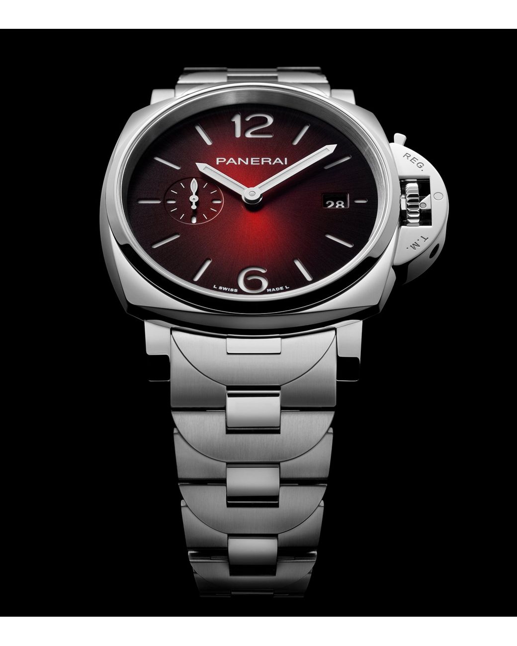 Panerai Metallic Stainless Steel Luminor Due Watch for men