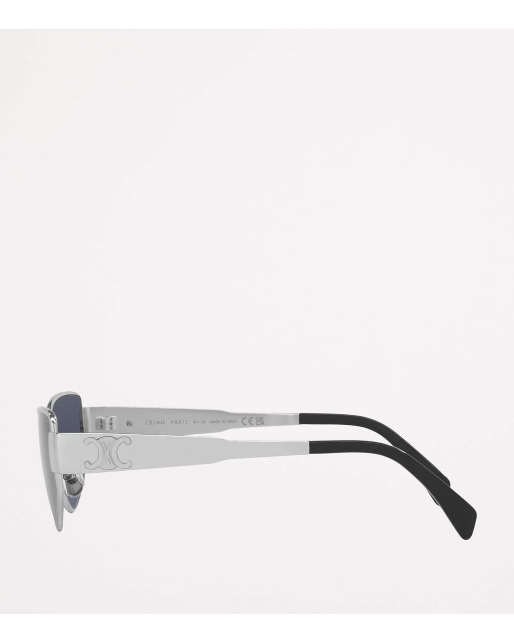 Céline Blue Metal Triomphe Cat Eye Sunglasses