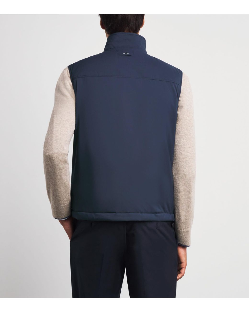 Paul & Shark Blue Padded Reversible Gilet for men