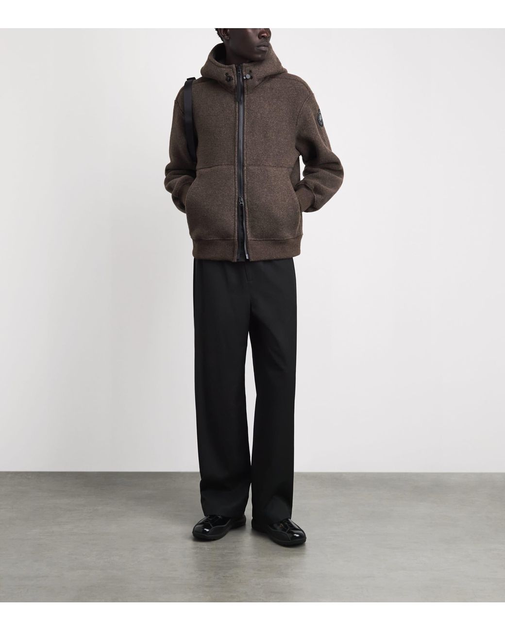 Canada Goose Gray Wool-Blend Fleece Chilliwack Bomber Jacket for men