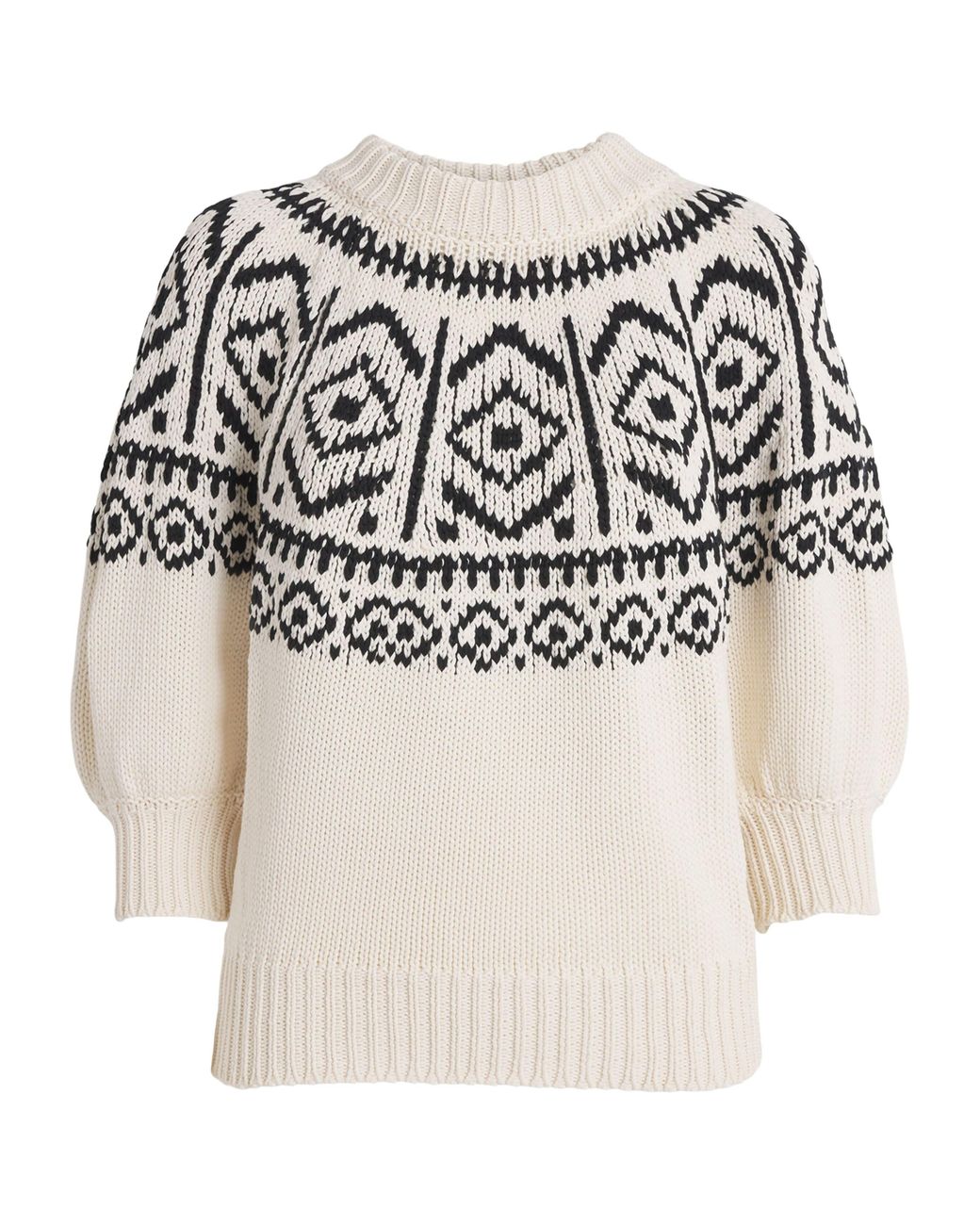 Altuzarra White Geometric Jacquard Howard Sweater