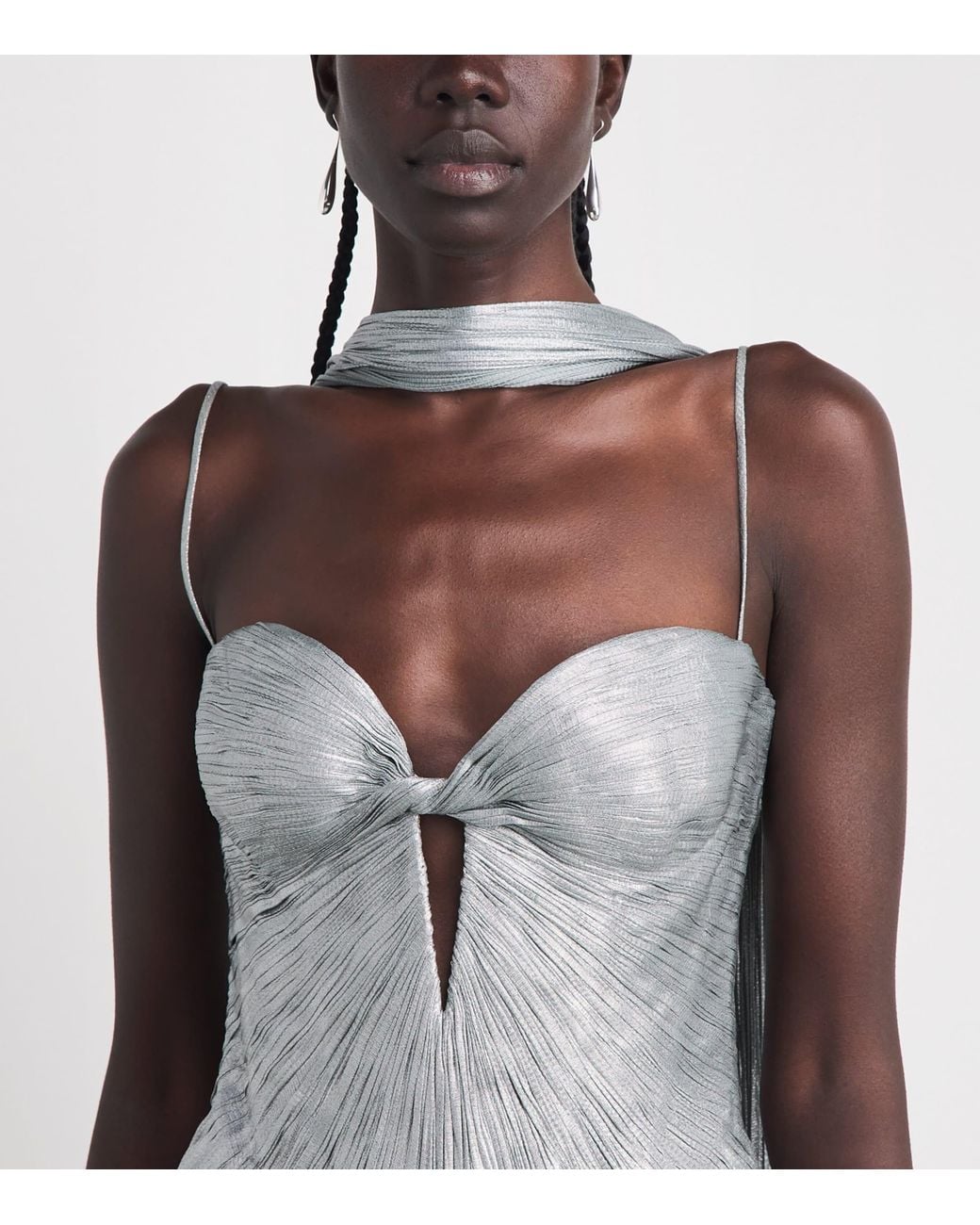 Maria Lucia Hohan White Silk Cut-Out Tonia Gown
