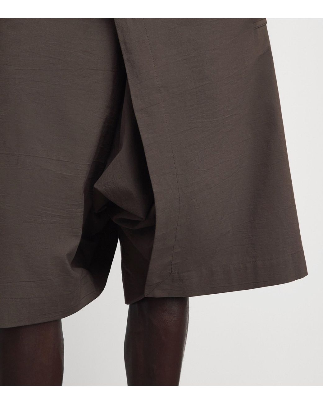 IM MEN Gray Wide-Leg Chino Shorts for men