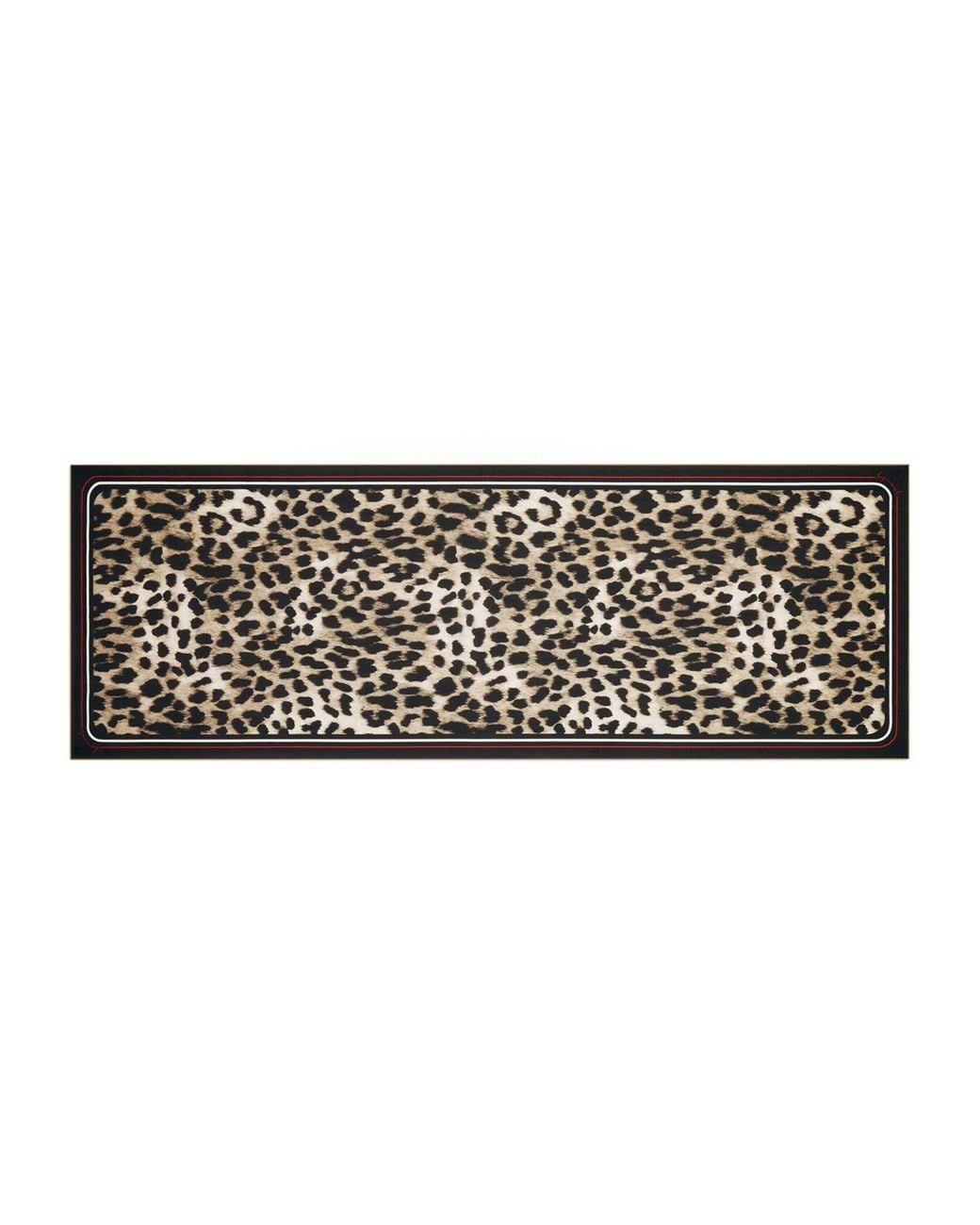 Givenchy Black Silk Chiffon Leopard Print Scarf