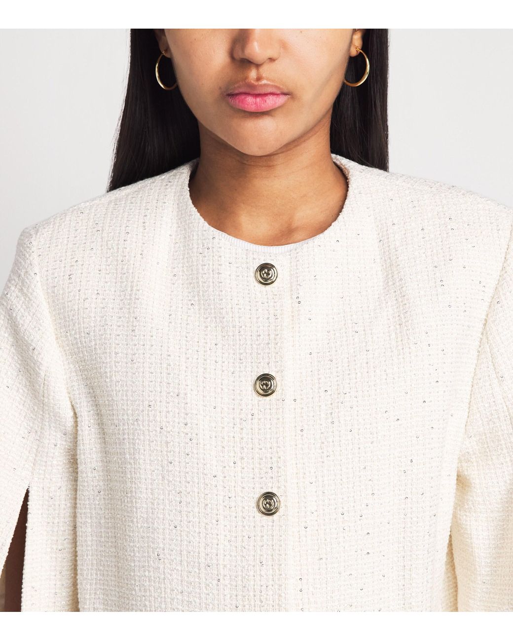 Maje White Tweed Mini Dress