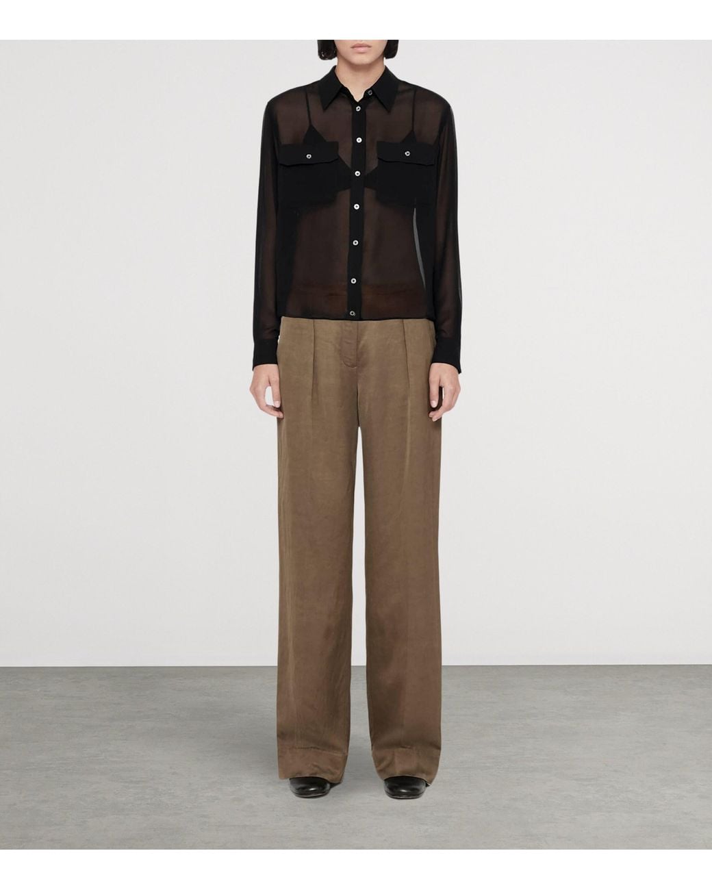 AllSaints Green Leonie Relaxed Trousers