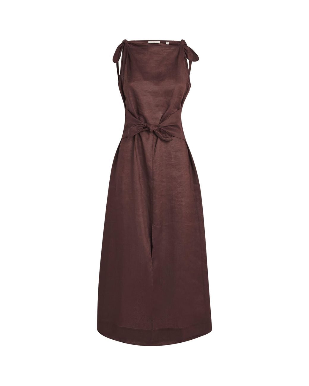 Doen Purple Ramie Amorette Midi Dress