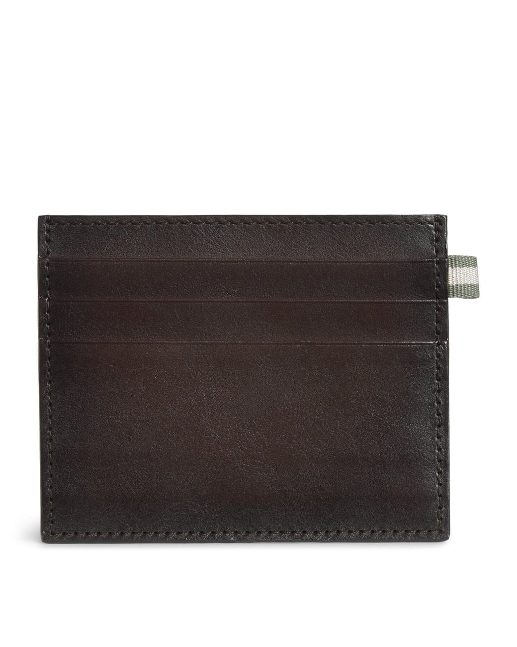Officine Creative Black Leather Boudin Card Holder for men