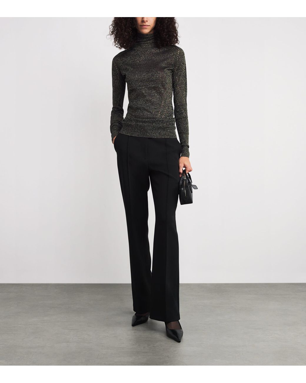 Joseph Black Metallic Lurex Leblanc Sweater