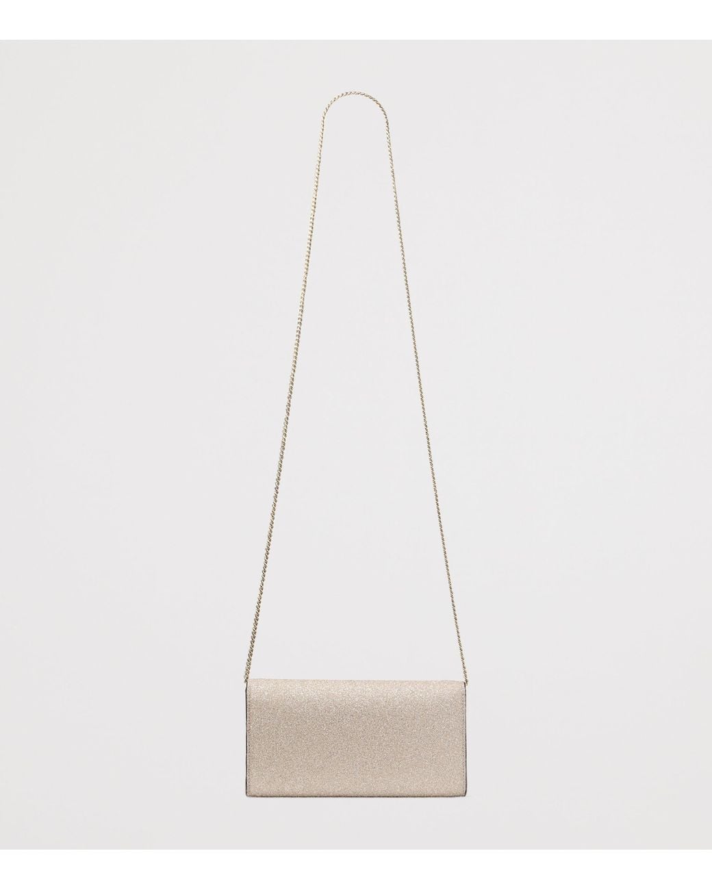 Jimmy Choo Natural Glitter Emmie Clutch Bag