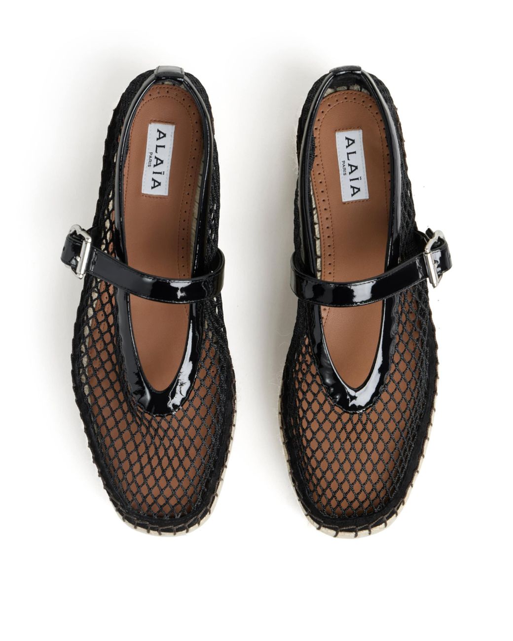 Alaïa Black Net Platform Espadrilles