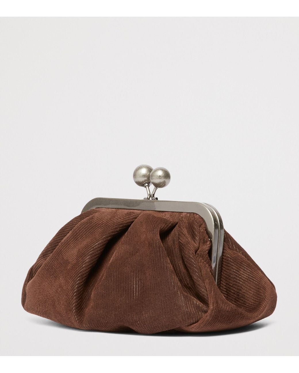 Weekend by Maxmara Brown Small Suede Pasticcino Clutch Bag