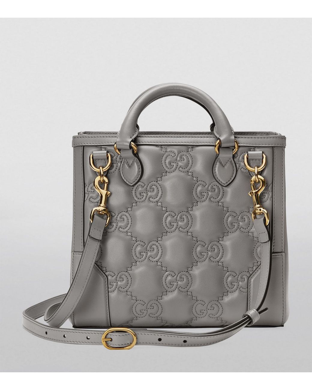 Gucci Mini Leather GG Matelasse Top handle Bag in Grey Lyst Canada