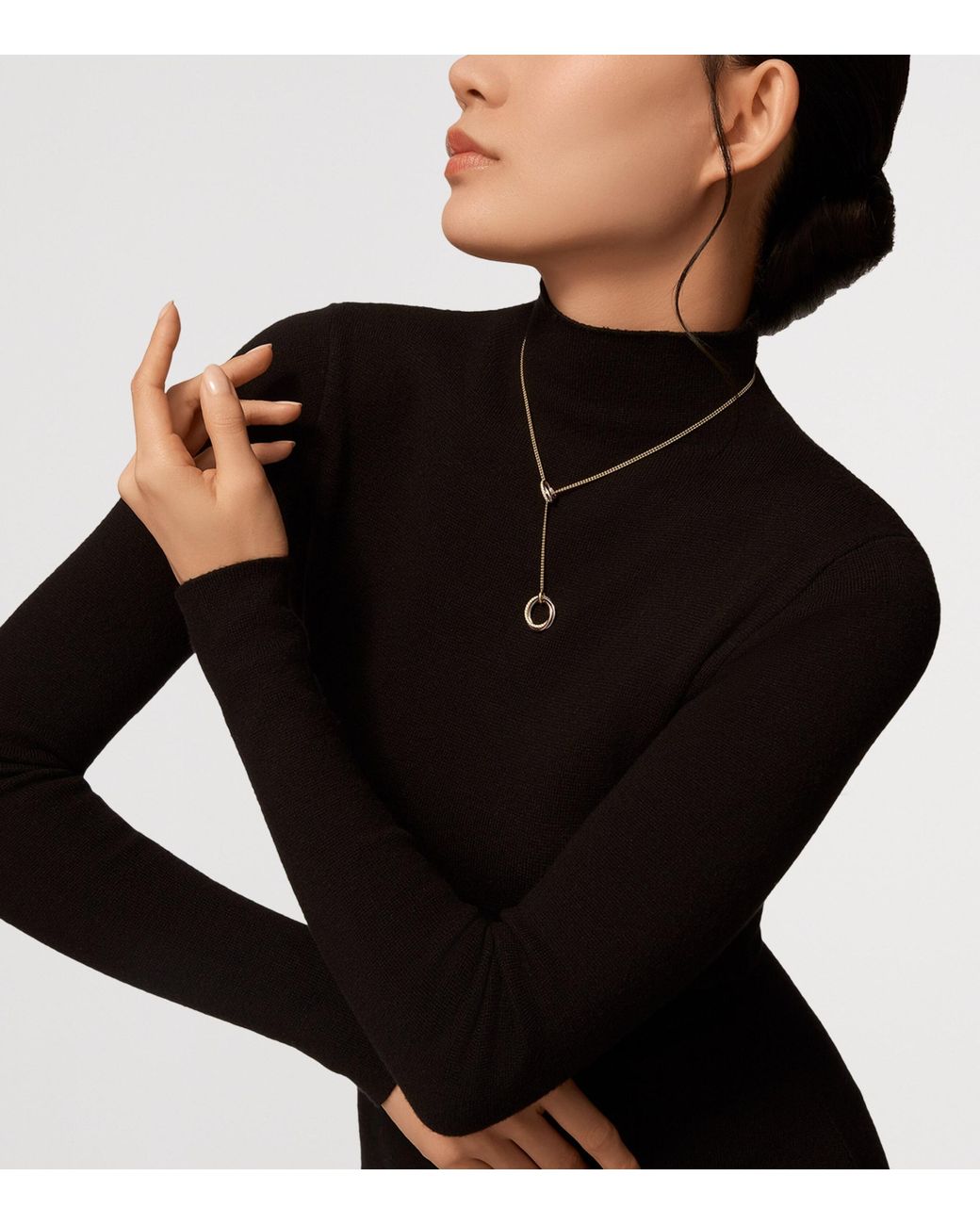 Cartier Metallic Mixed And Diamond Trinity Necklace