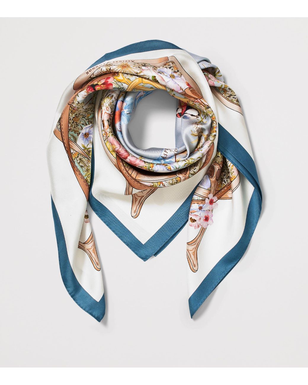 Aspinal Metallic Silk Edwardian Garden Scarf