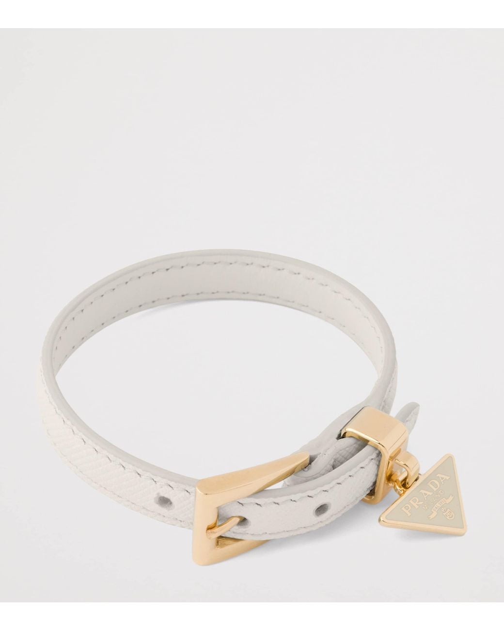 Prada Natural Saffiano Leather Bracelet