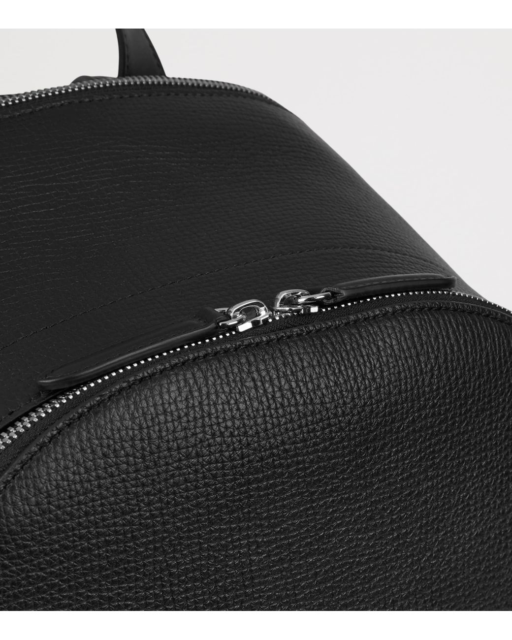 Smythson Black Leather Ludlow Backpack for men