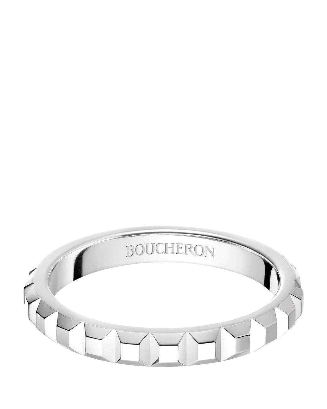 Boucheron Multicolor Platinum Clou De Paris Wedding Band