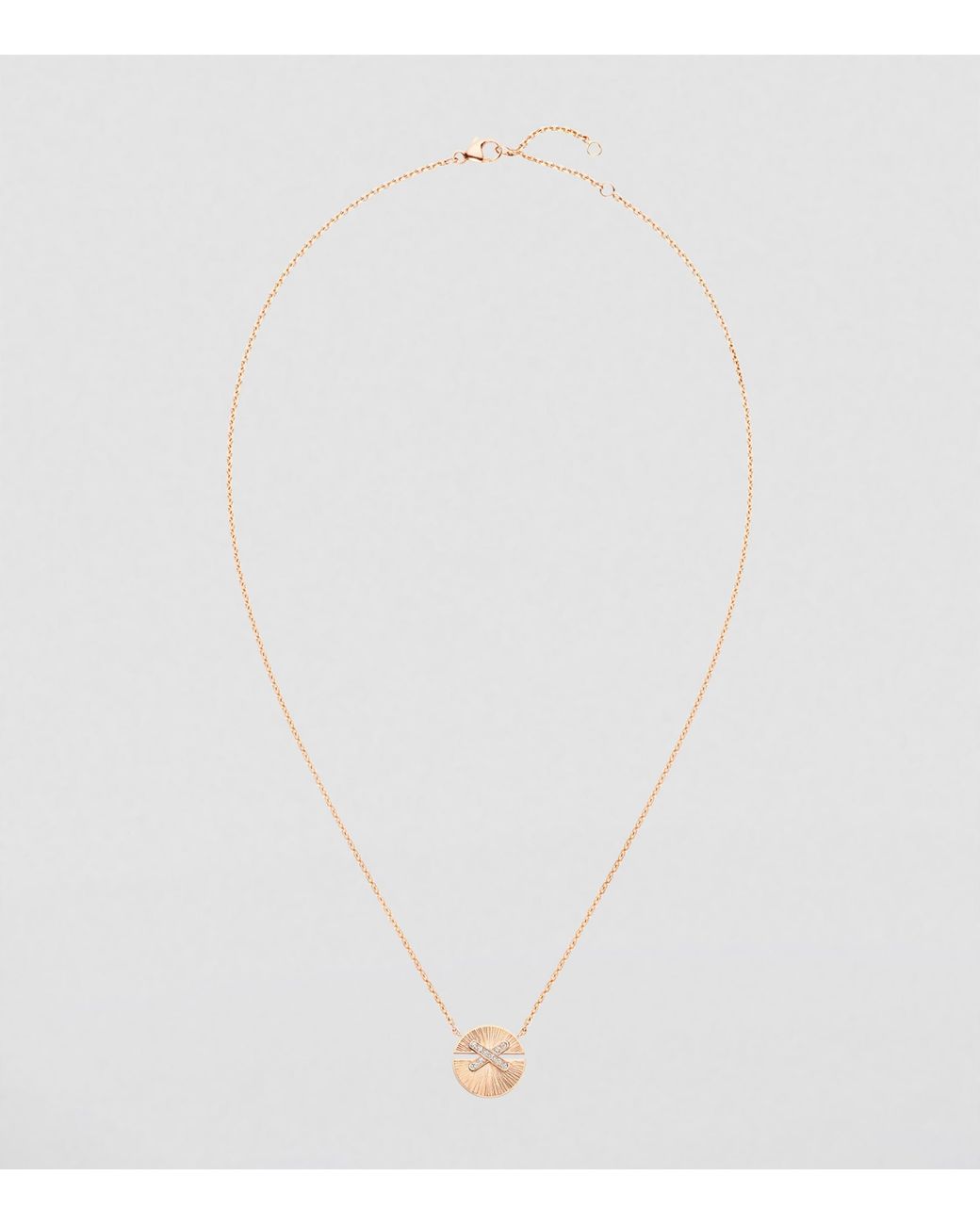 Chaumet Metallic Small And Diamond Jeux De Liens Harmony Pendant Necklace
