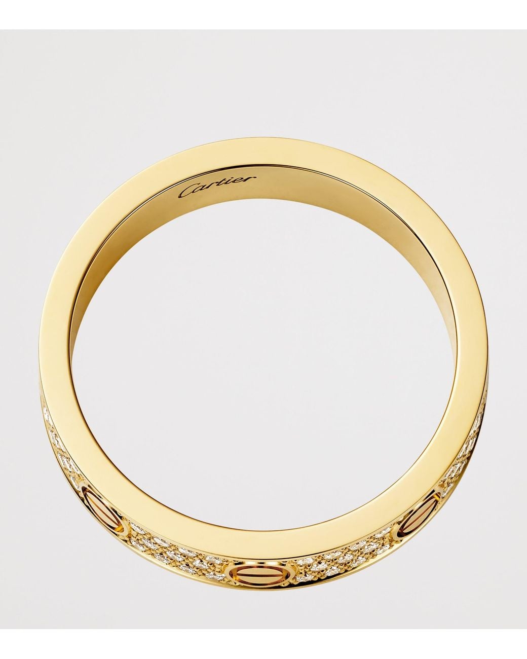 Cartier Metallic Small And Pavé Diamond Love Ring