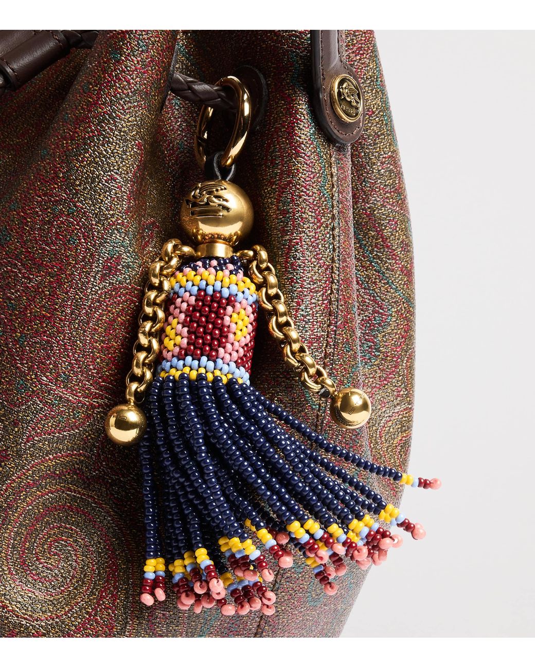 Etro Blue Doll Charm Keyring